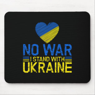 Kein Krieg Ich stehe mit der Ukraine, um den Krieg Mousepad