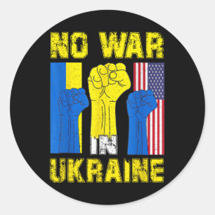 Kein Krieg in der Ukraine unterstützt die amerikan Runder Aufkleber