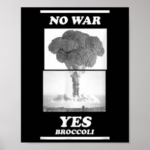 Kein Krieg Ja Broccoli Poster
