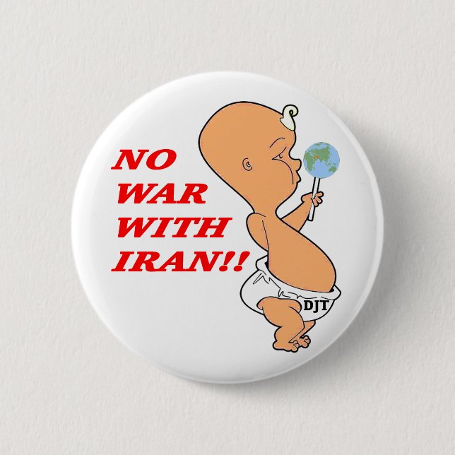 Kein Krieg mit dem Iran Button (Vorderseite)