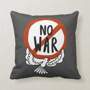 Kein Krieg mit Taube Kissen