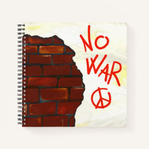Kein Krieg, Wandmalerei. Digitale Darstellung Notizbuch