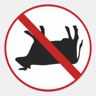 KEIN Kuhkippen! Runder Aufkleber