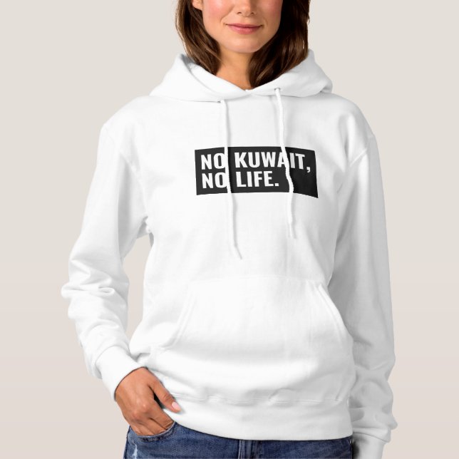 Kein Kuwait No Life Logo ا ل ك و ي ت Hoodie (Vorderseite)