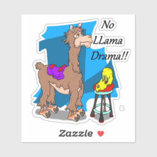 Kein Lama Drama! Aufkleber