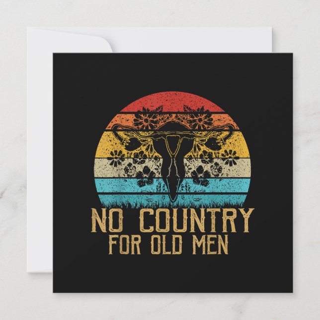 Kein Land für alte Männer Uterus Frauen Richtig Einladung (Vorderseite)