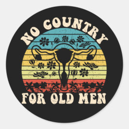 Kein Land für den alten Mann Uterus Runder Aufkleber