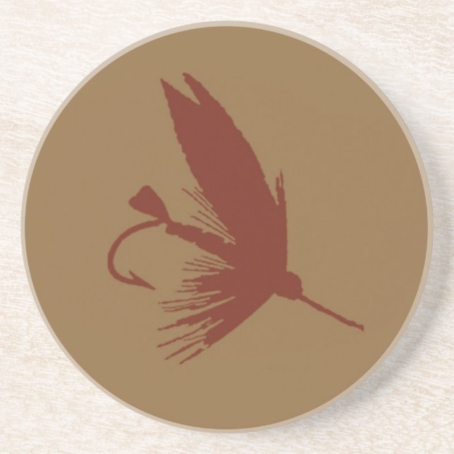 Kein Leben ohne Fischen Sandstein Untersetzer (Vorne)