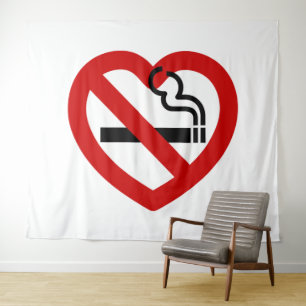 Kein Liebe Für Rauchverbotsschild Wandteppich