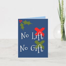 Kein Lift Kein Gym CrossFit Weihnachtskarte Spaß Karte