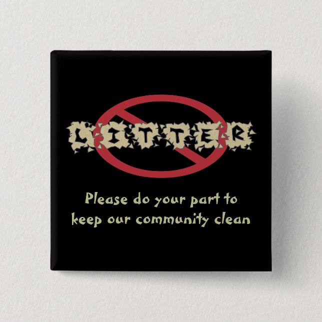 Kein Litzknopf Button (Vorderseite)