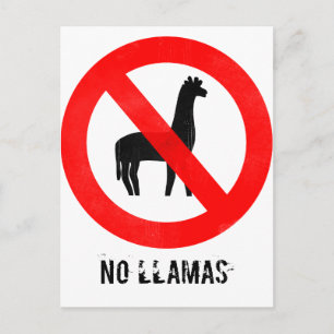 Kein Llamas Postkarte