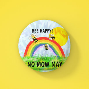 Kein Mäh darf den Bienengarten Gerettet haben Button