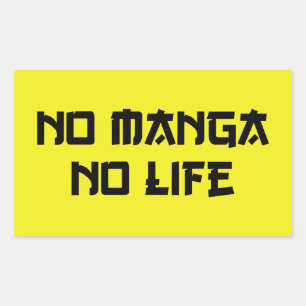 KEIN MANGA KEIN LEBEN RECHTECKIGER AUFKLEBER