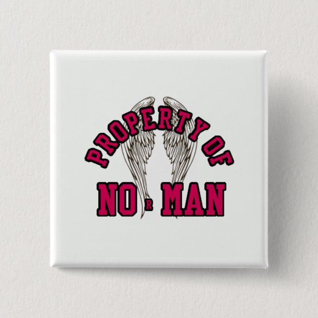 Kein Mann-Knopf Button (Vorderseite)