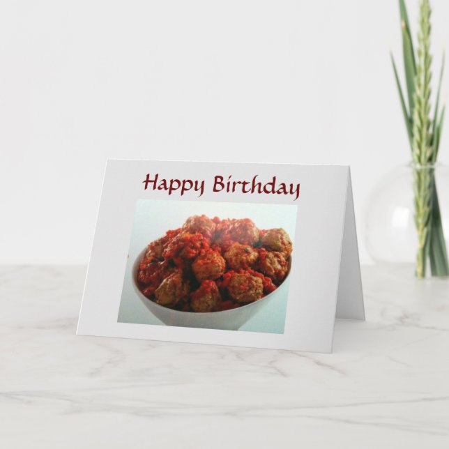 ***KEIN MEATBALL*** GEBURTSTAG KARTE (Vorderseite)