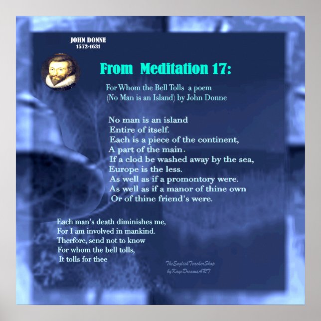 Kein Mensch ist eine Insel Poster (Vorne)