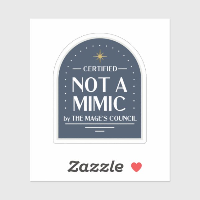 Kein Mimic Funny D&D Sticker (Blatt)