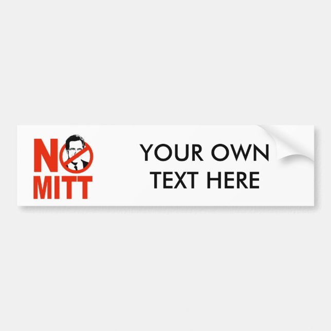 Kein Mitt Autoaufkleber (Vorne)