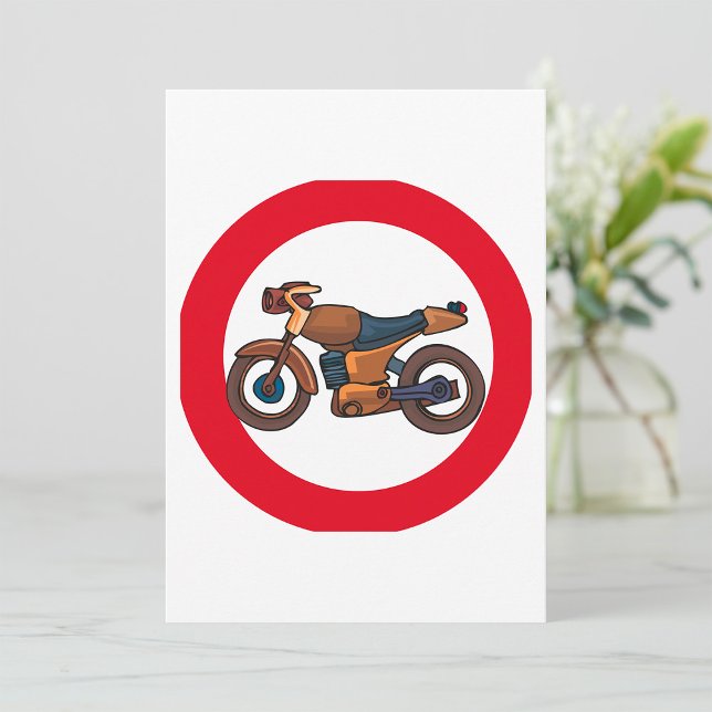 Kein Motorrad-Straßenzeichen Einladung (Von Creator hochgeladen)