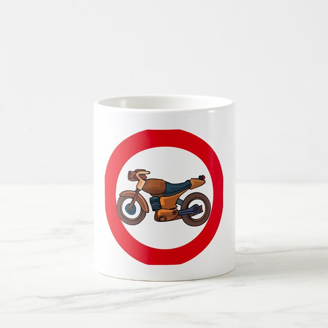 Kein Motorrad-Straßenzeichen Kaffeetasse (Von Creator hochgeladen)