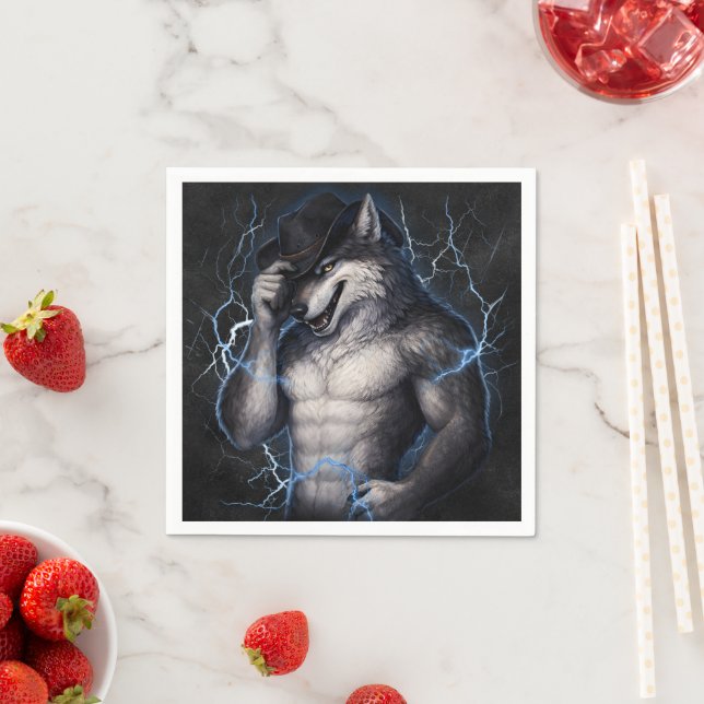 Kein Mr Nice Guy mehr Lustiger Alpha Wolf Meme Geh Serviette (Beispiel)