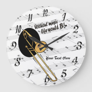 Kein Musikleben wäre eine flache WallClock Große Wanduhr