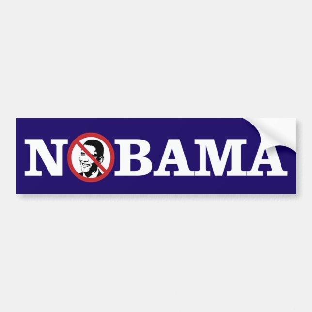 Kein Obama-Autoaufkleber Autoaufkleber (Vorne)