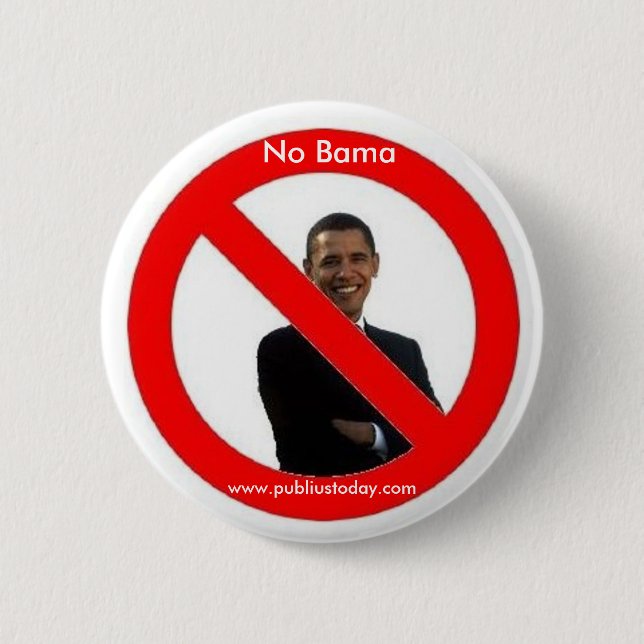Kein Obama-Knopf Button (Vorderseite)