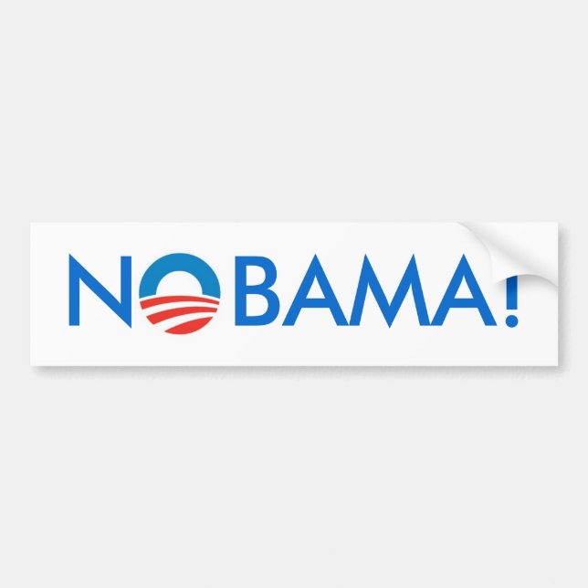 Kein Obama - NOBAMA! Autoaufkleber (Vorne)