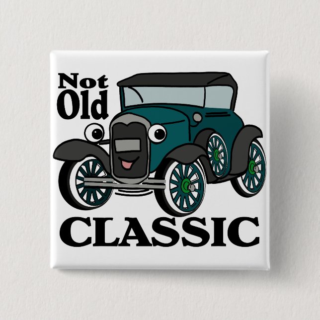 Kein Oldtimer/Antik-Auto Button (Vorderseite)