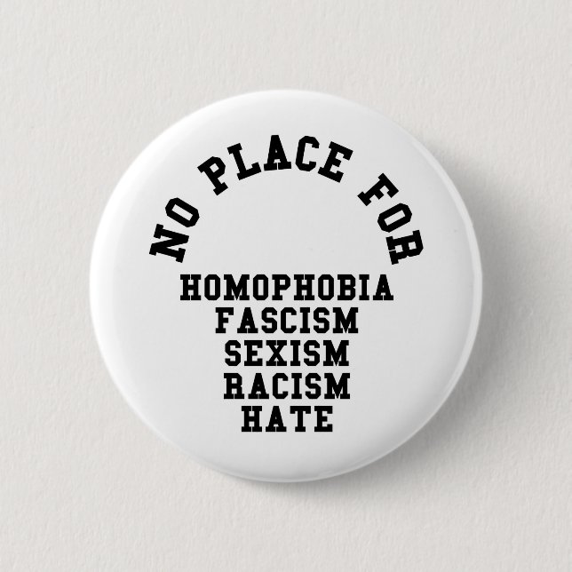 Kein Ort für Homophobie-Zitat Button (Vorderseite)