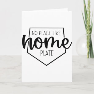 Kein Ort wie die Heimplatte Baseball Softball Mama Karte