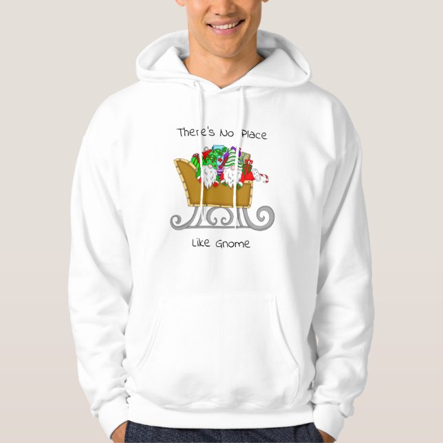 Kein Ort wie Gnome, Weihnachten Hoodie (Vorderseite)