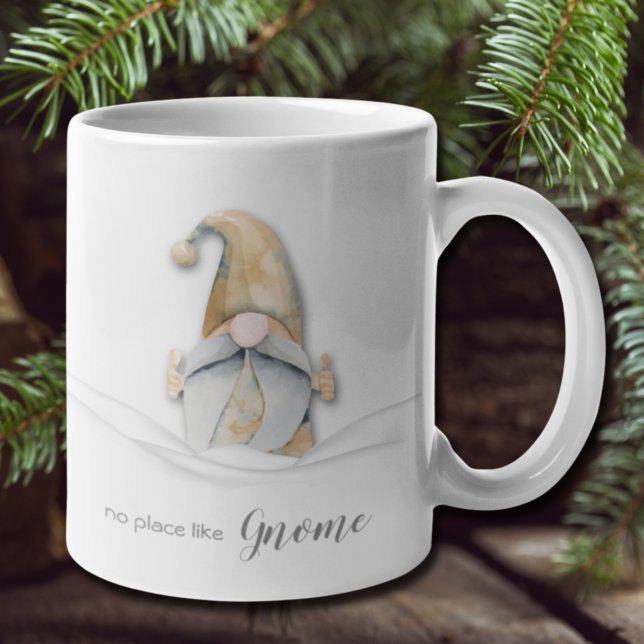 Kein Ort wie Gnome Weihnachtsfeiertag Kaffeetasse (Von Creator hochgeladen)