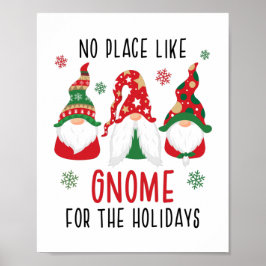 Kein Ort wie Gnome zu Weihnachten Poster