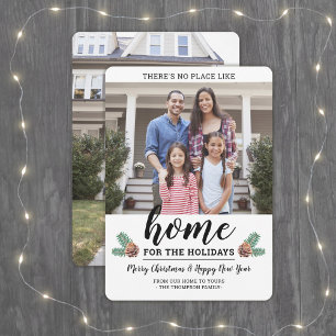 Kein Ort wie Zuhause 2 Foto Einfache Pinienwälder Feiertagskarte