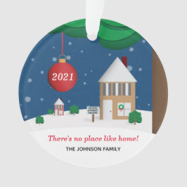 Kein Ort wie Zuhause - individuelle Winterlandscha Ornament