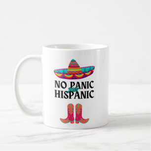 Kein Panic Hispanic Heritage Monte Funny Hispanic Kaffeetasse