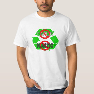 Kein Papier kein aus Kunststoff Gerecycelt T - Shi T-Shirt