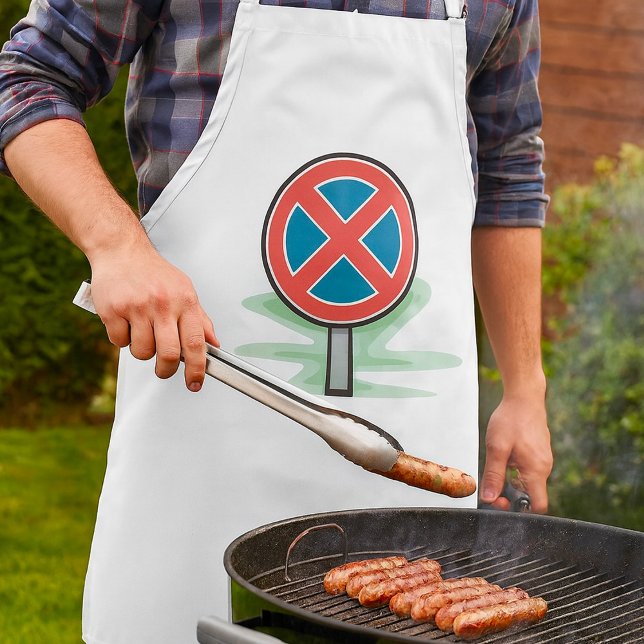 Kein Parking Road Sign Red Blue Verkehrszeichen Schürze (Von Creator hochgeladen)