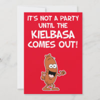 Kein Party bis Kielbasa polnische Einladung