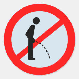 Kein Pech in der Öffentlichkeit Runder Aufkleber