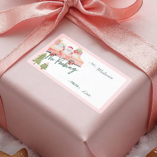 Kein Peeking Santa's Comin' to Town Pink Van Label