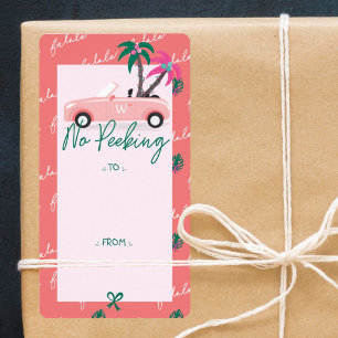 Kein Peeking tropischen Weihnachtsrosa Cabrio