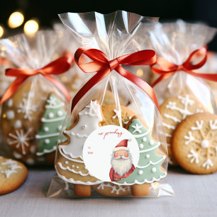 Kein Peeking   Weihnachtsfeiertag Runder Aufkleber