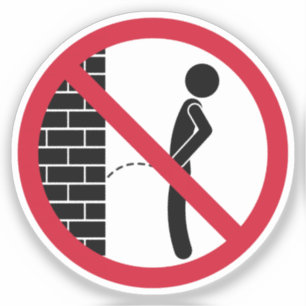 Kein Peing Verbotenes Zeichen Aufkleber