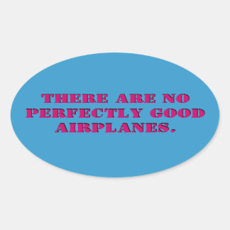 Kein perfekter Flugzeug-Aufkleber Ovaler Aufkleber