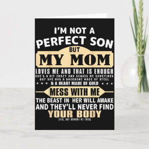 Kein perfekter Sohn, aber Mama liebt Vatertags Män Karte