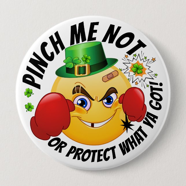 Kein Pinching St. Patrick's Day Button (Vorderseite)